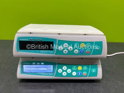 2 x B.Braun Infusomat Space Infusion Pumps (1 x Powers Up with Stock Power Supply, 1 x No Power Due to Damaged Power Socket - See Photo)