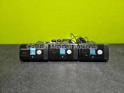 3 x ResMed Airsense 10 Autoset CPAPs (All Power Up) with 3 x Power Supplies *SN 23222519259 / 232219801462 / 23221800691*