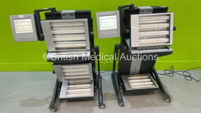 2 x Waldmann UV 182 UV Therapy System (Both Power Up - Both Damaged - See Pictures) *S/N 18320-14 / 13891-15 *"