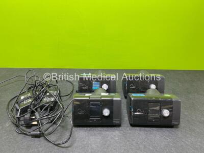 4 x ResMed Airsense 10 Autoset CPAPS and 3 x Power Supplies (All Power Up) *SN 23191071901 / 23182763212 / 23233285590 / 23182763181*