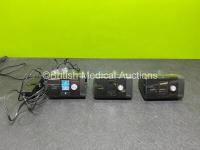 3 x ResMed Airsense 10 Elite CPAPS and 2 x Power Supplies (All Power Up) *SN 23191048499 / 23182307347 / 23202584356*