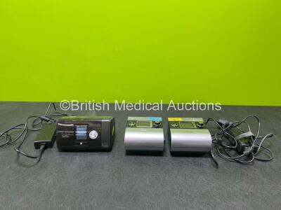 Job Lot Including 1 x ResMed Airsense 10 Autoset CPAP (Powers Up), 2 x ResMed S9 Autoset CPAPS (Both Power Up) and 2 x Power Supplies *SN 22171041320 / 23121335045 / 23172246727*