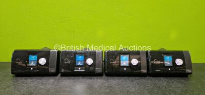 4 x ResMed Airsense 10 Autoset CPAP Units *Mfd 1 x 2022* (All Power Up with Stock Power Supply - Stock Power Supply Not Included and 2 x Missing Side Covers - See Photo)