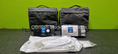 Job Lot Including 1 x ResMed Airsense 10 Autoset CPAP Unit *Mfd 2022* (Powers Up) in Carry Bag and 1 x ResMed Lumis 150 VPAP ST-A Unit (Powers Up) with 1 x Power Supply in Carry Bag