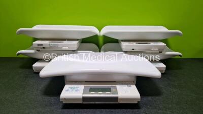 Job Lot Including 3 x Tanita Model 1583 Baby Weighing Scales in Bags (All Power Up), 1 x Seca Model 834 Baby Weighing Scale in Bag (Powers Up) and 1 x Marsden Baby Weighing Scale in Bag (Powers Up)