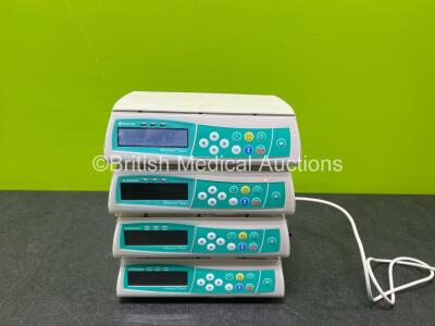 4 x B.Braun Infusomat Space Infusion Pumps (2 x Power Up, 1 x No Power, 1 x Draws Power)