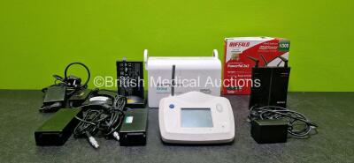 Mixed Lot Including 1 x Boston Scientific Latitude Communicator with 1 x Power Supply (Powers Up), 2 x RRC Oxylog 3000 Battery Chargers with 2 x Power Supplies and 1 x Drage Rechargeable Smart Battery Pack Li-Ion, 2 x Drager XP Power Supplies For Drager O