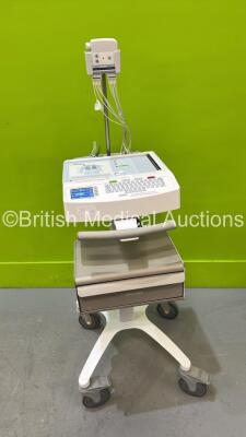 Mortara ELI 250c ECG Machine on Stand with 10 Lead ECG Leads (Powers Up) ***IR146***