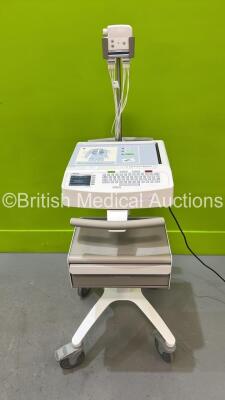 Mortara ELI 250c ECG Machine on Stand with 10 Lead ECG Leads (Powers Up) ***IR149***