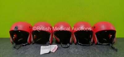 5 x Sanitized Paramedic Helmets