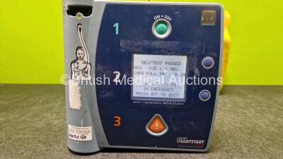 Job Lot Including 2 x Laerdal Heartstart FR2+ Defibrillators with 2 x LiMnO2 Battery *Both Flat* and 1 x 3 Lead ECG Lead in Case (Both Power Up with Stock Battery - Stock Battery Not Included) - 4