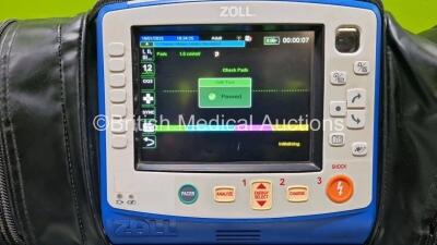 Zoll X Series Monitor/Defibrillator Application Version 02.36.21.00 Including Pacer, ECG, SPO2, NIBP, CO2 and Printer Options with 2 x Sure Power II Li-Ion Batteries *Both Flat* (Powers Up with Stock Battery - Stock Battery Not Included, Minor Cracked Cas - 3