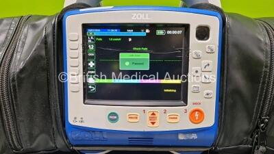 Zoll X Series Monitor/Defibrillator Application Version 02.34.05.00 Including Pacer, ECG, SPO2, NIBP, CO2 and Printer Options with 2 x Sure Power II Li-Ion Batteries *Both Flat* and 1 x Paddle Lead (Powers Up with Stock Battery - Stock Battery Not Include - 3