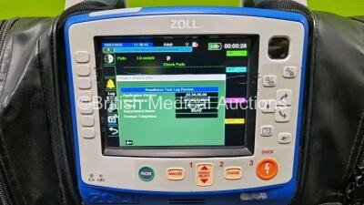 Zoll X Series Monitor/Defibrillator Application Version 02.34.05.00 Including Pacer, ECG, SPO2, NIBP, CO2 and Printer Options with 2 x Sure Power II Li-Ion Batteries *Both Flat* and 1 x Paddle Lead (Powers Up with Stock Battery - Stock Battery Not Include - 5