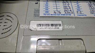 Zoll X Series Monitor/Defibrillator Application Version 02.34.05.00 Including Pacer, ECG, SPO2, NIBP, CO2 and Printer Options with 2 x Sure Power II Li-Ion Batteries *Both Flat* and 1 x Paddle Lead (Powers Up with Stock Battery - Stock Battery Not Include - 9