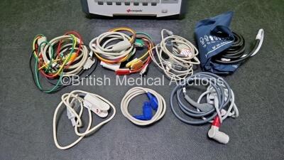 GS Corpuls3 Slim Defibrillator Ref : 04301 (Powers Up) with Corpuls Patient Box Ref : 04200 (Powers Up) with Pacer, Oximetry, ECG-D, ECG-M, CO2, CPR, NIBP and Printer Options with 4 and 6 Lead ECG Leads, CO2 Cable with TG-121T Cable, Hose with Cuff, SpO2 - 3