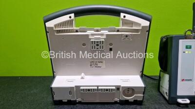 GS Corpuls3 Slim Defibrillator Ref : 04301 (Powers Up) with Corpuls Patient Box Ref : 04200 (Powers Up) with Pacer, Oximetry, ECG-D, ECG-M, CO2, CPR, NIBP and Printer Options with 4 and 6 Lead ECG Leads, CO2 Cable with TG-121T Cable, Hose with Cuff, SpO2 - 11