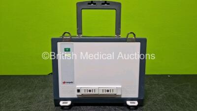 GS Corpuls3 Slim Defibrillator Ref : 04301 (Powers Up) with Corpuls Patient Box Ref : 04200 (Powers Up) with Pacer, Oximetry, ECG-D, ECG-M, CO2, CPR, NIBP and Printer Options with 4 and 6 Lead ECG Leads, CO2 Cable with TG-121T Cable, Hose with Cuff, SpO2 - 13