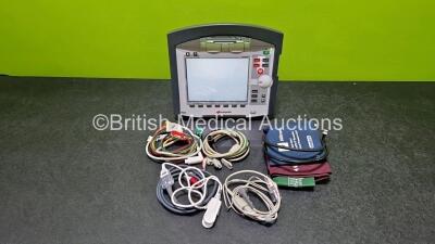 GS Corpuls3 Slim Defibrillator Ref : 04301 (Powers Up) with Corpuls Patient Box Ref : 04200 (Powers Up) with Pacer, Oximetry, ECG-D, ECG-M, CO2, CPR, NIBP and Printer Options with 4 and 6 Lead ECG Leads, CO2 Cable with TG-121T Cable, CPR Cable, Hose with - 2