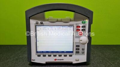 GS Corpuls3 Slim Defibrillator Ref : 04301 (Powers Up) with Corpuls Patient Box Ref : 04200 (Powers Up) with Pacer, Oximetry, ECG-D, ECG-M, CO2, CPR, NIBP and Printer Options with 4 and 6 Lead ECG Leads, CO2 Cable with TG-121T Cable, CPR Cable, Hose with - 4