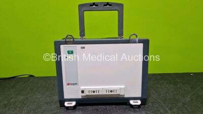 GS Corpuls3 Slim Defibrillator Ref : 04301 (Powers Up) with Corpuls Patient Box Ref : 04200 (Powers Up) with Pacer, Oximetry, ECG-D, ECG-M, CO2, CPR, NIBP and Printer Options with 4 and 6 Lead ECG Leads, CPR Cable, Hose with Cuffs, SpO2 Cable, 3 x Li-ion - 8