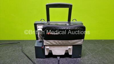 GS Corpuls3 Slim Defibrillator Ref : 04301 (Powers Up) with Corpuls Patient Box Ref : 04200 (Powers Up) with Pacer, Oximetry, ECG-D, ECG-M, CO2, CPR, NIBP and Printer Options with 4 and 6 Lead ECG Leads, CPR Cable, Hose with Cuffs, SpO2 Cable, 3 x Li-ion - 9