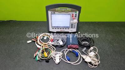 GS Corpuls3 Slim Defibrillator Ref : 04301 (Powers Up) with Corpuls Patient Box Ref : 04200 (Powers Up) with Pacer, Oximetry, ECG-D, ECG-M, CO2, CPR, NIBP and Printer Options with 4 and 6 Lead ECG Leads, CPR Cable, CO2 Cable with TG-121T Cable, Hose with - 2