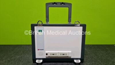 GS Corpuls3 Slim Defibrillator Ref : 04301 (Powers Up) with Corpuls Patient Box Ref : 04200 (Powers Up) with Pacer, Oximetry, ECG-D, ECG-M, CO2, CPR, NIBP and Printer Options with 4 and 6 Lead ECG Leads, CPR Cable, CO2 Cable with TG-121T Cable, Hose with - 9