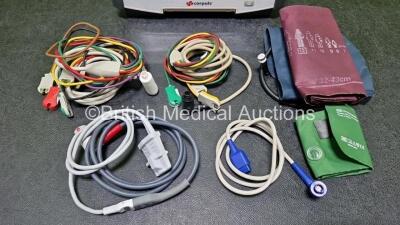 GS Corpuls3 Slim Defibrillator Ref : 04301 (Powers Up) with Corpuls Patient Box Ref : 04200 (Powers Up) with Pacer, Oximetry, ECG-D, ECG-M, CO2, CPR, NIBP and Printer Options with 4 and 6 Lead ECG Leads, CPR Cable, Hose with Cuff, SpO2 Cable, 3 x Li-ion B - 3