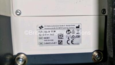 GS Corpuls3 Slim Defibrillator Ref : 04301 (Powers Up) with Corpuls Patient Box Ref : 04200 (Powers Up) with Pacer, Oximetry, ECG-D, ECG-M, CO2, CPR, NIBP and Printer Options with 4 and 6 Lead ECG Leads, CPR Cable, Hose with Cuff, SpO2 Cable, 3 x Li-ion B - 14