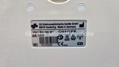 GS Corpuls3 Slim Defibrillator Ref : 04301 (Powers Up) with Corpuls Patient Box Ref : 04200 (Powers Up) with Pacer, Oximetry, ECG-D, ECG-M, CO2, CPR, NIBP and Printer Options with 4 and 6 Lead ECG Leads, CPR Cable, Hose with Cuff, SpO2 Cable, 3 x Li-ion B - 13