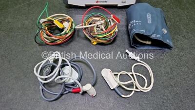 GS Corpuls3 Slim Defibrillator Ref : 04301 (Powers Up) with Corpuls Patient Box Ref : 04200 (Powers Up) with Pacer, Oximetry, ECG-D, ECG-M, CO2, CPR, NIBP and Printer Options with 4 and 6 Lead ECG Leads, Hose with Cuff, SpO2 Cable, 3 x Li-ion Batteries *A - 3