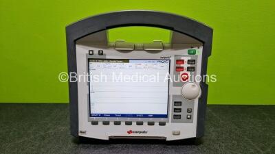 GS Corpuls3 Slim Defibrillator Ref : 04301 (Powers Up) with Corpuls Patient Box Ref : 04200 (Powers Up) with Pacer, Oximetry, ECG-D, ECG-M, CO2, CPR, NIBP and Printer Options with 4 and 6 Lead ECG Leads, Hose with Cuff, SpO2 Cable, 3 x Li-ion Batteries an - 4