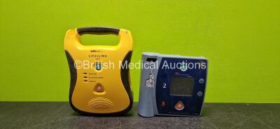 Job Lot Including 1 x Defibtech Lifeline AED and 1 x Agilent Heartstream FR2 Defibrillator (Both Untested Due to No Batteries)