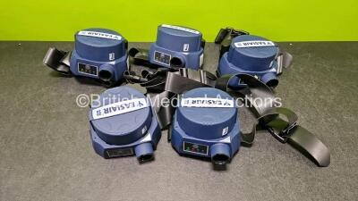 Job Lot Including 5 x Easiair 2020 Blower Units (No Power - Suspected Flat Battery) with 5 x Batteries - 2