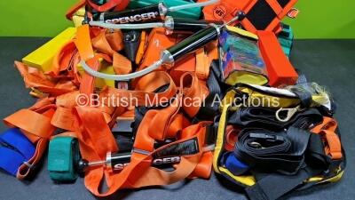 Job Lot of Ambulance Equipments Including Spencer Pumps, SP Head Immobilizers, Foam Blocks, Various Straps and Belts, Spencer Extrication Device, ResQ splints and Various Splints - 3