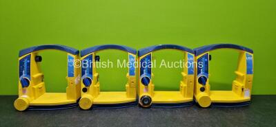 4 x LSU Laerdal Suction Units Including 4 x Batteries (All Power Up and 2 x Damaged Casings - See Photos)