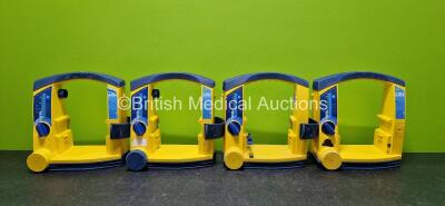 4 x LSU Laerdal Suction Units Including 2 x Batteries (3 x Power Up, 1 x No Power and 2 x Damaged Casings - See Photos)