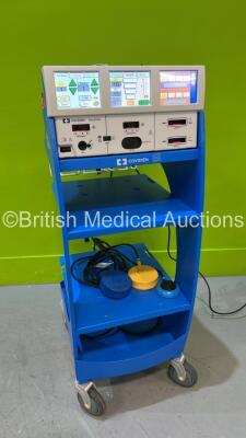 Valleylab ForceTriad Electrosurgical / Diathermy Unit Version 4.00 *Mfd 2015* on Stand with 1 x Dome Footswitch and 1 x Dual Footswitch (Powers Up)