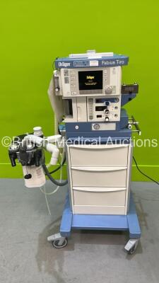 Drager Fabius Tiro Anaesthesia Machine Software Version 3.37a - Total Hours Run 48115 - Total Ventilator Hours 76 with Absorber, Bellows and Hoses (Powers Up) *S/N ASFC0304*