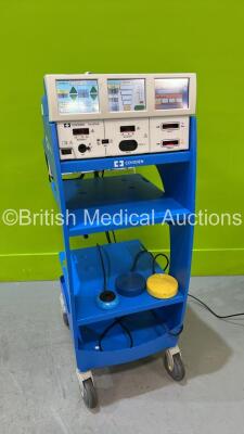 Valleylab ForceTriad Electrosurgical / Diathermy Unit Version 4.00 *Mfd 2013* on Stand with 1 x Dome Footswitch and 1 x Dual Footswitch (Powers Up)