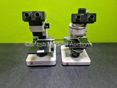 Job Lot of Leitz Benchtop Microscopes Including 1 x Labovert and 1 x Dialux 20 (Both Missing Eyepiece)