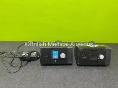 2 x ResMed Airsense 10 Autoset CPAPS with 1 x Power Supply *SN 23181193516 / 23182307278*