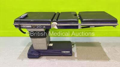 Eschmann T-20-a Electric Operating Table Ref T202212101 with Cushions and Controller - Incomplete (Powers Up) T2AC-6D-2666*