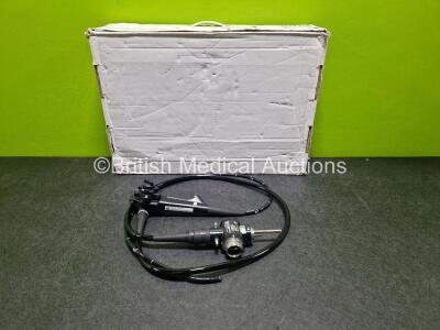 Olympus GIF-XQ260 Video Gastroscope in Case - Engineer's Report : Optical System - No Fault Found, Angulation - Not Reaching Specification - To Be Adjusted, Insertion Tube - No Fault Found , Light Transmission - Intermittent Plug Leak, Channels - No Fault