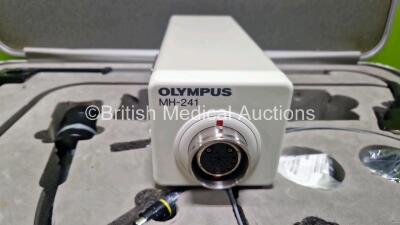 Olympus MH-247 Ultrasonic Probe Set - Engineers Report : Optical System - Unable to Check, Angulation - No Fault Found, Insertion Tube - No Fault Found, Light Transmission - No Fault Found, Channels - No Fault Found Leak Check - No Fault Found *SN 1911499 - 2