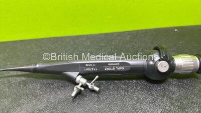 Karl Storz 11278 A1 Urethroscope in Case - Engineer's Report : Optical System - No Fault Found, Angulation - No Fault Found, Insertion Tube - No Bending Section Rubber and Crush Marks Present, Light Transmission - No Fault Found, Channels - No Fault Found - 3