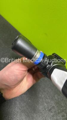 Olympus ENF-GP Pharyngoscope with Mini Light Source - Engineer's Report : Optical System - 6 x Broken Fibers, Angulation - No Fault Found, Insertion Tube - No Fault Found, Light Transmission - No Fault Found, Leak Check - No Fault Found, Other Comments - - 3