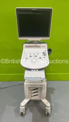 Toshiba Xario 100 Flat Screen Ultrasound Scanner TUS-X100 *S/N 99C1513613* **Mfd 2015** (Powers Up - HDD REMOVED - Missing Dials / Buttons)