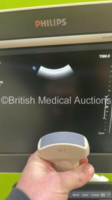 Philips Affiniti 70G Flat Screen Ultrasound Scanner Ref 989605416151 SVC HW A.1 *S/N USD16F0294* **Mfd 2016** Software Version 1.5.8.916 with 3 x Transducers / Probes (C5-1 / L12-5 50 and C9-2) (Powers Up) - 9